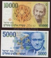 Izrael 1978-84. 1Sh, 5Sh, 10Sh, 50Sh, 100Sh, 500Sh, 1000Sh, 5000Sh, 10.000Sh teljes sor!  T:I