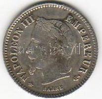 Franciaország 1867 A 20c ezüst III. Napoleon T: kiváló