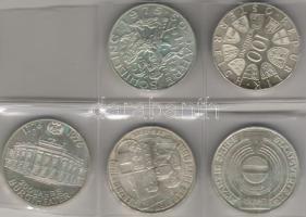 Ausztria 100 SCH ezüst 5 különféle modern T: kiváló