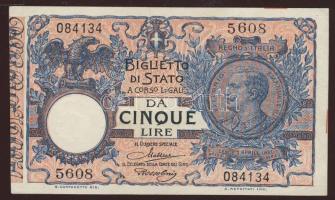 Olaszország 1923. 5L T:I