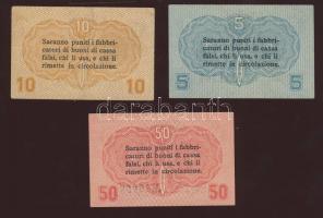 Olaszország/Velence/osztrák-magyar megszállás 1918. 5c, 10c, 50c T:I
