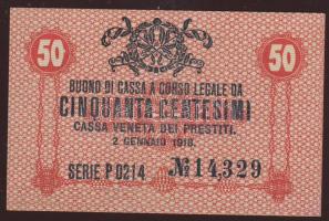 Olaszország/Velence/osztrák-magyar megszállás 1918. 50c T:I