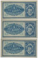 1920. 1K (3x) sorszámkövetők T:I,I-