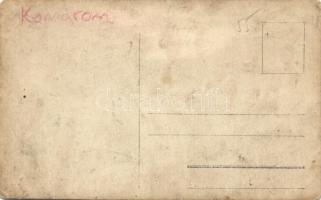 ~1910 Komárom, Komárno; útépítés munkásokkal / road construction with workers. photo  (EK)