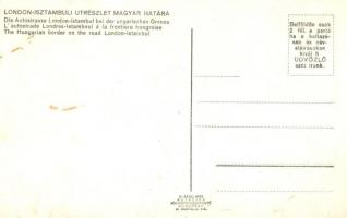 Horvátjárfalu, Jarovce; London-Isztambuli Transzkontinentális út magyar határa, IBUSZ kioszk / borde...