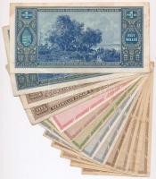 1945-1946. 13db-os vegyes magyar pengő és adópengő bankjegy tétel T:I-,III