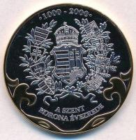 DN "A Szent Korona évezrede - A korona hazahozatala 1790" aranyozott, ezüstözött Cu emléké...