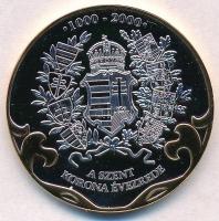 DN "A Szent Korona évezrede - II. Szilveszter pápa álma 999" aranyozott, ezüstözött Cu eml...