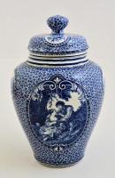 cca 1900 F.A. Mehlem & F. Guillaume fedeles váza Louis XVI mintával, levonóképes, jelzett, hibátlan, m: 26 cm