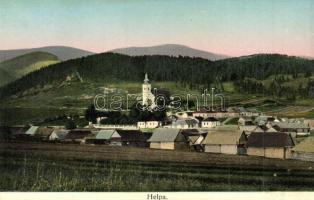 Helpa, látkép faházakkal / panorama view with wooden houses