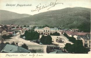 Nagyrőce, Gross-Rauschenbach, Velká Revúca; látkép a vendéglővel / panorama view with restaurant  (EK)