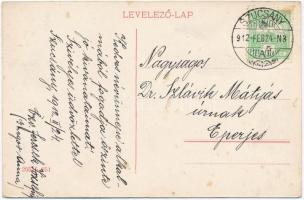 Szucsány, Sjucsány, Sucany; Fő utca, templom / main street with church