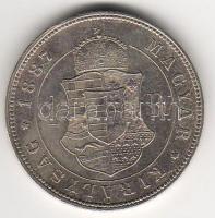 Ungarn, 1887 KB, 1 Forint, Silber, J.359, Erh.:ss/vz ,nagyon szép/kiváló