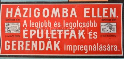cca 1910-1920 Mikrosol gombaölő szer, reklámplakát, ofszet, papír, sérült, 44,5×26 cm