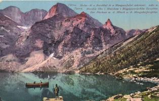 Tátra, Halas-tó, Barát, Menguszfalvi-csúcs. Feitzinger Ede No. 294. / lake, mountain peaks