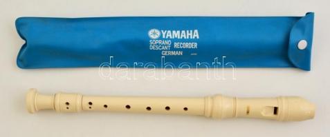 Yamaha szoprán furulya, jó állapotban, tokkal, h: 32,5 cm