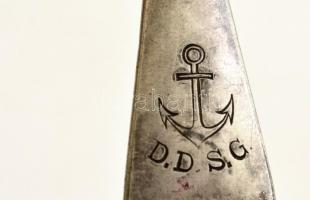 DDSG fém kanál és kés, jelzettek, h: 21 cm