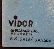 cca 1930 Stoli karamellakülönlegesség, reklámplakát, papír, Vidor Grund, 24×33,5 cm