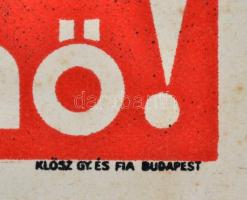 cca 1935 Gönczi-Gebhardt Tibor (1902 - 1994): Sárkány cipőkérmviasz, Art Deco reklámplakát, litho, p...