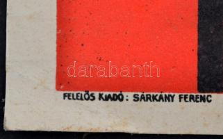 cca 1935 Gönczi-Gebhardt Tibor (1902 - 1994): Sárkány cipőkérmviasz, Art Deco reklámplakát, litho, p...