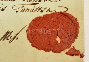 1836 Kiskunszabadszállás város szerződése városi bolt bérléséről . A városi elöljárók aláírásával és...