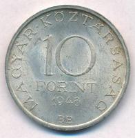 1948. 10Ft Ag "Széchenyi" T:2 patina 
Adamo EM2