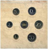 2005. 1Ft-100Ft (7xklf) forgalmi sor szettben + 2005. 10Ft "József Attila" T:PP 
Adamo FO...