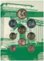 2003. 1c + 2c + 5c + 10c + 20c + 50c + 1EUR + 2EUR próbaveretek + Népszavazás Magyarország Európai Uniós csatlakozásáról rézötvözetű emlékérem első hivatalos információs készlet díszkiadásban T:1 külső karton borítón gyűrűdés