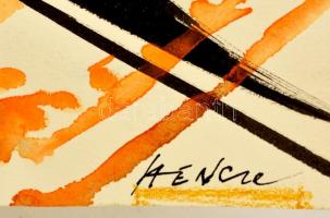Hencze jelzéssel: Kompozíció. Vegyes technika, papír, 30×24 cm