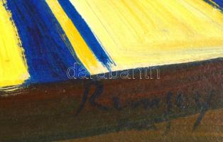 Remsey jelzéssel: Pipázó az asztalnál. Olaj, karton, 55×43 cm