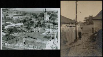 cca 1925 Budapest, Tabán, 1 db vintage fotó + 3 db mai nagyítás vintage negatívokról, 12x9 cm és 18x...