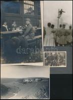 Katonákról készült felvételek tétele, 11 db vintage fotó különféle korokból + 2 db későbbi nagyítás,...