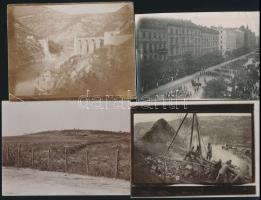 Katonákról készült felvételek tétele, 11 db vintage fotó különféle korokból + 2 db későbbi nagyítás,...