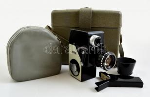 GOMZ-LOMO Lada orosz filmfelvevő kamera, tartozékaival, leírással, eredeti dobozában, szép állapotban / Vintage Russian film camera, with equipments, in original case, in nice condition