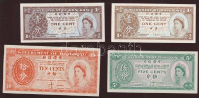 Hongkong 1961-81. 1c (2x) klf aláírással, 5c, 10c T:I