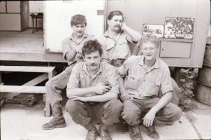 1982 Katonai műszaki alakulat (Budaörs), csoportképek, emlékképek, 34 db vintage negatív felvétel, 2...