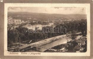 Kolozsvár, Cluj; Kilátás a fellegvárból, híd. Bernát kiadása / general view, bridge (szakadás / tear)