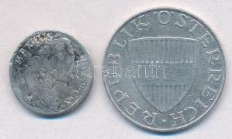 Vegyes: Német Államok / Bajorország 1764A 3kr Ag "III. Miksa" + Ausztria 1958. 10Sch Ag T:...