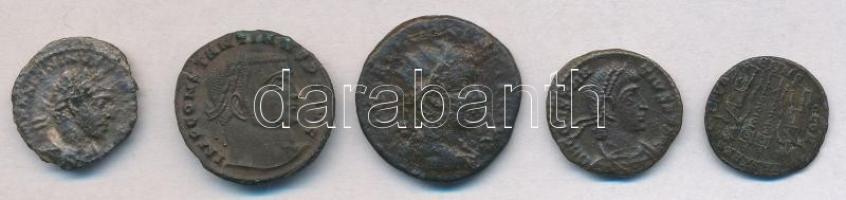 5db-os vegyes római rézpénz tétel a Kr. u. III-IV. századból T:2,2-,3 5pcs of Roman copper coins from the 3rd-4th century AD C:XF,VF,F