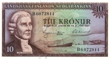 Izland 1957. 10K T:I