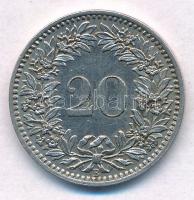 Svájc 1919B 20r Ni T:1-
Switzerland 1919B 20 Rappen Ni C:AU
Krause KM#29