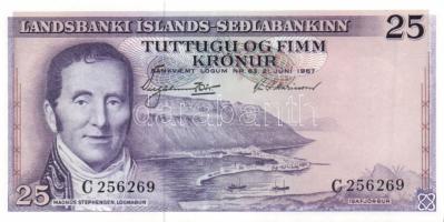 Izland 1957. 25K T:I