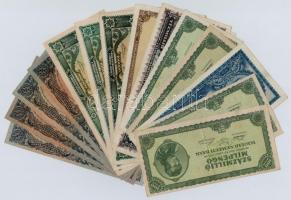 1946. 15db-os vegyes milpengő bankjegy tétel T:III