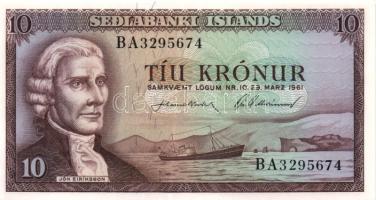 Izland 1961. 10K, 25K, 100K, 500K, 1000K, 5000K teljes sor! T:I