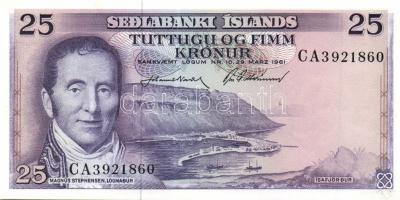 Izland 1961. 10K, 25K, 100K, 500K, 1000K, 5000K teljes sor! T:I