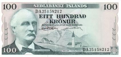 Izland 1961. 10K, 25K, 100K, 500K, 1000K, 5000K teljes sor! T:I