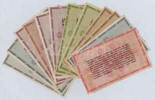 1946. 12db-os vegyes adópengő bankjegy tétel T:III