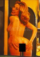 cca 1975 Vetíthető diaképek, 12 db szolidan erotikus felvétel, 36x24 mm