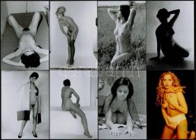 cca 1975 Talán-talán ez a lány, 13 db szolidan erotikus fénykép, mai nagyítások, 12,5x9 cm