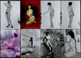 cca 1978 Titkos találkák, titkos fényképek, 13 db szolidan erotikus fénykép, mai nagyítások, 9x12,5 cm